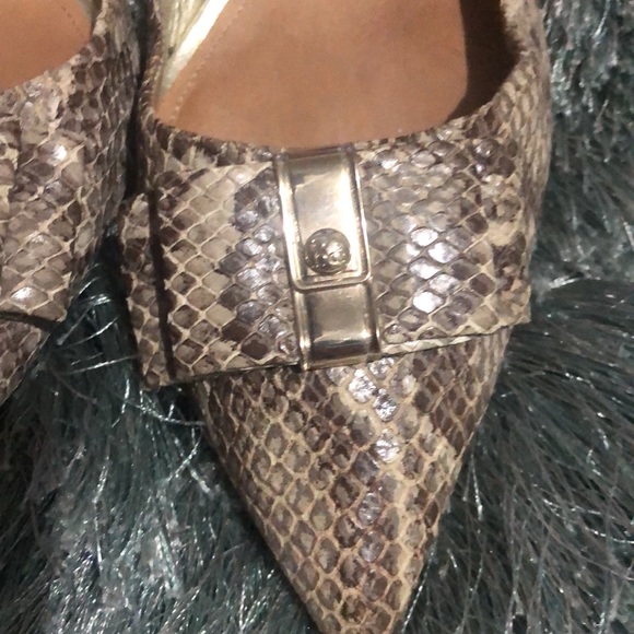 COACH Snake Print Kitten Heels Sz 7.5 - Picture 7 of 8